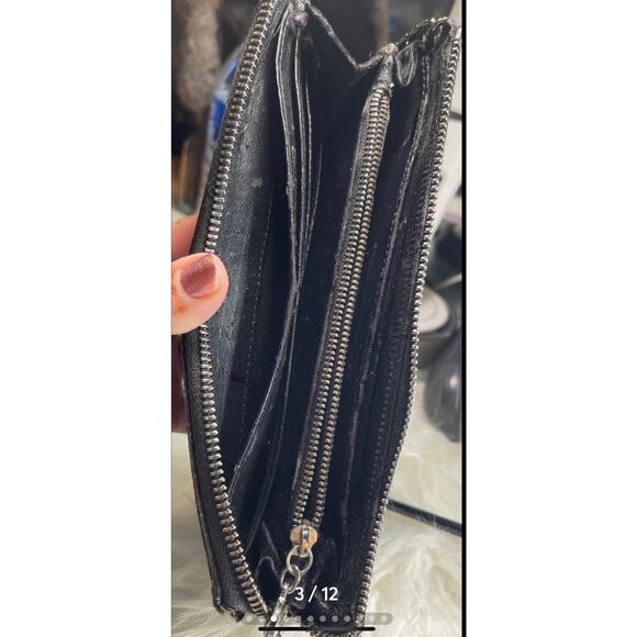 Stella McCartney fallabella black velvet python wallet - Picture 6 of 16